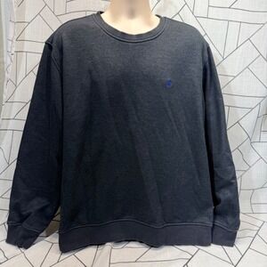 IZOD Sweatshirt XXL Charcoal Gray Advantage Fleece Crewneck Logo Mens